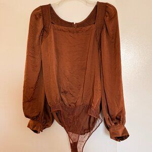 Wishlist Apparel Burnt Orange Blouse/Bodysuit